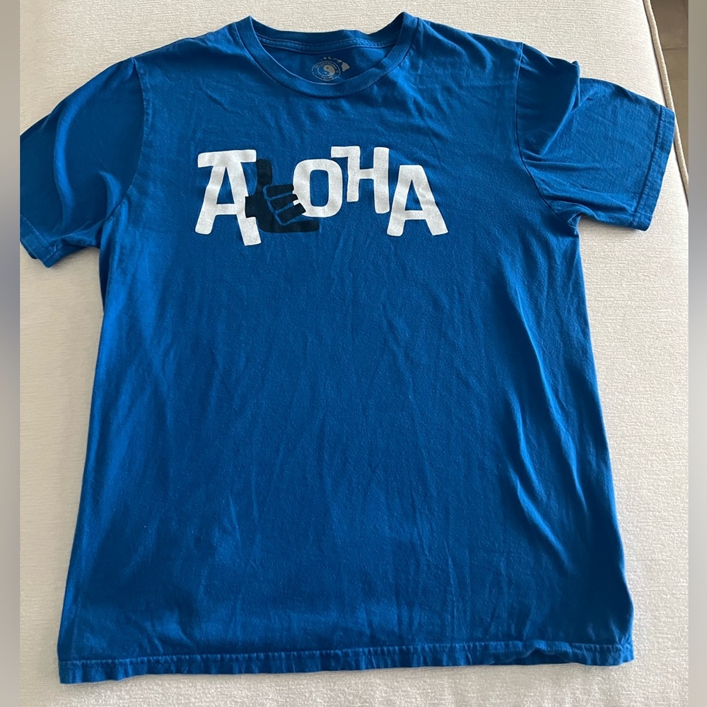 T&C Surf Youth Aloha Blue Cotton T Short Sleeve Size Youth XL